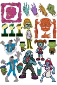 Zombie Sticker Set-2 15 Parça Telefon, Tablet, Defter, Laptop Sticker thumbnail 1