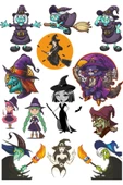 Cadı Sticker Set-1 13 Parça Telefon, Tablet, Defter, Laptop Sticker thumbnail 1