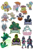 Zombie Sticker Set-1 11 Parça Telefon, Tablet, Defter, Laptop Sticker thumbnail 1