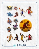 Basketbol Sticker Set-1 15 Parça Telefon, Tablet, Defter, Laptop Sticker thumbnail 1
