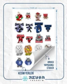 Takım Maskotları Sticker Set-1 20 Parça Telefon, Tablet, Defter, Laptop Sticker thumbnail 2