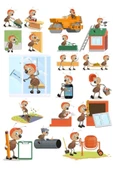 Çalışan Karınca Sticker Set 13 Parça Telefon, Tablet, Defter, Laptop Sticker - 1