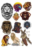 Aslan Sticker Set -5 12 Parça Telefon, Tablet, Defter, Laptop Sticker - 1