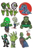Zombi Sticker Set-4 15 Parça Telefon, Tablet, Defter, Laptop Sticker - 1