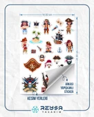Korsanlar Sticker Set 15 Parça Telefon, Tablet, Defter, Laptop Sticker thumbnail 2