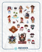 Korsanlar Sticker Set 15 Parça Telefon, Tablet, Defter, Laptop Sticker thumbnail 1