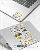 İş Makineleri Sticker Set-2 19 Parça Telefon, Tablet, Defter, Laptop Sticker - 3