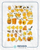 Arı Bal Sticker Set 15 Parça Telefon, Tablet, Defter, Laptop Sticker - 1