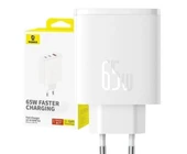 BASEUS P10152301213-00 Cube Pro 2C+U 65W Şarj Cihazı Beyaz - 1