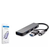 HADRON HDX7040 TYPE-C HUB 3-USB2.0 + USB3.0 GRİ - 1