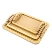 3'lü Bambu Tepsi Alk2165 - 1