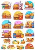 Yemekler Sticker Set 20 Parça Telefon, Tablet, Defter, Laptop Sticker - 1