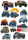 Jeep Offroad Araba Sticker Set 13 Parça Telefon, Tablet, Defter, Laptop Sticker - 1