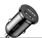 Baseus CCALLP-01 Grain Pro 2xUSB 4.8A Araç Şarj Cihazı-Siyah - 1