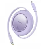 Baseus P10364500213-00 Free2 Pull Mini Kablolu USB-C 100W 2M Mor Şarj Kablosu - 1