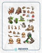 Tembel Hayvan Stciker Set 25 Parça Telefon, Tablet, Defter, Laptop Sticker thumbnail 1