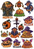 Happy Hallowen Sticker Set 14 Parça Telefon, Tablet, Defter, Laptop Sticker - 1
