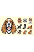 Süslü Köpek Sticker Set - 1