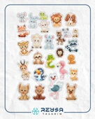 Sevimli Hayvanlar Alemi Sticker Set 1 27 Parça Telefon, Tablet, Defter, Laptop Sticker thumbnail 1