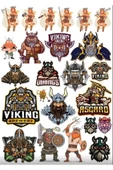 İskandinav ve Vikingler Sticker Set - 1