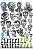 Zombi İstilası Sticker Set 1 - 1