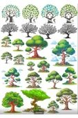 Ağaçlar Sticker Set 1 - 1