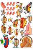 Hot Dog Sticker Set 1 - 1