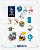 Deniz Kızları Sticker Set 2 20 Parça Telefon, Tablet, Defter, Laptop Sticker thumbnail 1