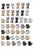 Minimal Kediler Sticker Set - 1