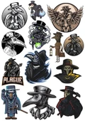 Korkunç Adam Sticker Set 13 Parça Telefon, Tablet, Defter, Laptop Sticker - 1