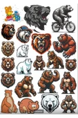 Kızgın Ayı Sticker Set 2 - 1