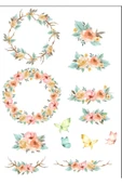 Çiçekli Çerçeveler Sticker Set - 1