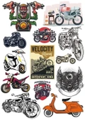 Motorcu ve Motor Sitcker Set 3 12 Parça Telefon, Tablet, Defter, Laptop Sticker - 1