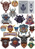 Vikingler Sticker Set 2 20 Parça Telefon, Tablet, Defter, Laptop Sticker - 1