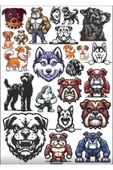 Sevimli ve Kızgın Köpekler Sticker Set 2 - 1