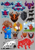 Boğa Sticker Set 20 Parça Telefon, Tablet, Defter, Laptop Sticker - 1
