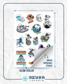 Astronot Sticker Set 11 17 Parça Telefon, Tablet, Defter, Laptop Sticker - 2