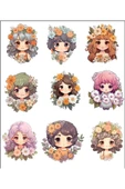 Sevimli Kızlar Sticker Set -1 - 1