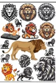 Kızgın Aslan Sticker Set 3 - 1