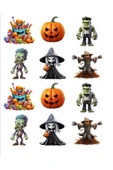 Korkunç Hallowen Sticker Set - 1