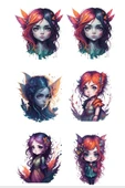 Elf Kız Sticker Set - 1