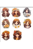 Sevimli Kızlar Sticker Set - 1
