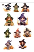 Cadı Kız Sticker Set - 1
