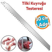 Tilki Kuyruğu Kemik Kesme Testeresi Kurban Et Paslanmaz Çelik Bıçak Buz Kesme Bıçağı Ağzı Ucu 30 cm - 1