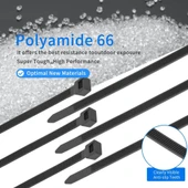 630 mm x 9 mm Uzun Ağır Hizmet Kablo Bağı 10 adet thumbnail 2