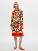 Faik Sönmez Kadın Eteği Sulu Kemer Detaylı Viskon Gömlek Elbise thumbnail 8