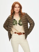 Faik Sönmez Minimalist Uzun Kol Kadın Kışlık Mont - 4