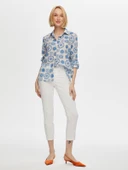 Faik Sönmez Kadın Mandala Desen Pamuk Vual Gömlek 25YUS25GML055 - 5