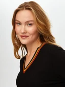 Faik Sönmez Kadın Çizgili Triko Yakalı Uzun Kol Kaşkorse Bluz - 9