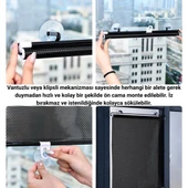 Polham 40x60 Cm Geri Çekilebilen Araç İçi Ön Cam Güneşlik, Ev Tipi Cam Güneşlik UV Engelleyici Perde thumbnail 3